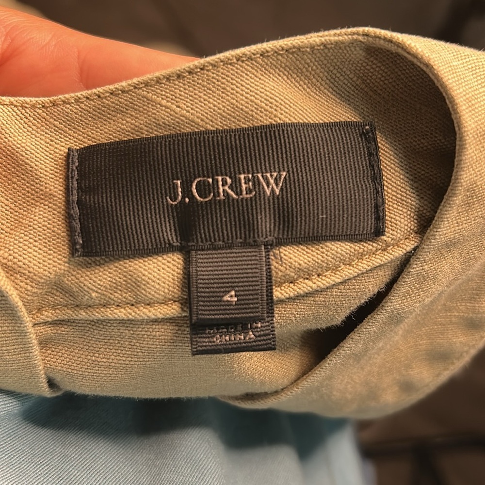 J. Crew Tan Lace-Up Casual Dress – Everyday Style with Pockets - Picture 6 of 7